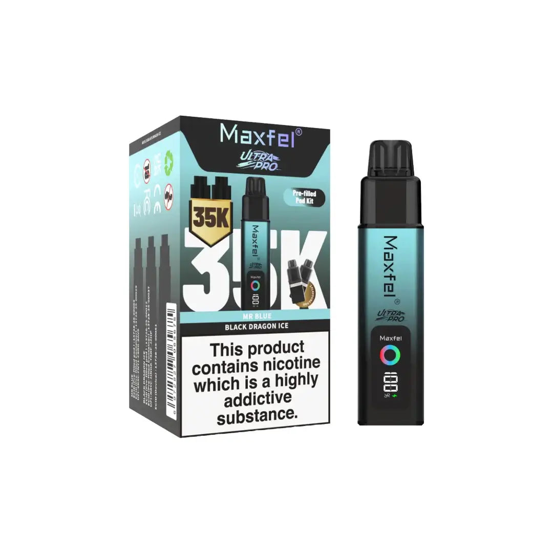 Maxfel Ultra Pro 35k Puffs Prefilled Vape Pod Kit Flavour: Watermelon Ice/ Strawberry Watermelon