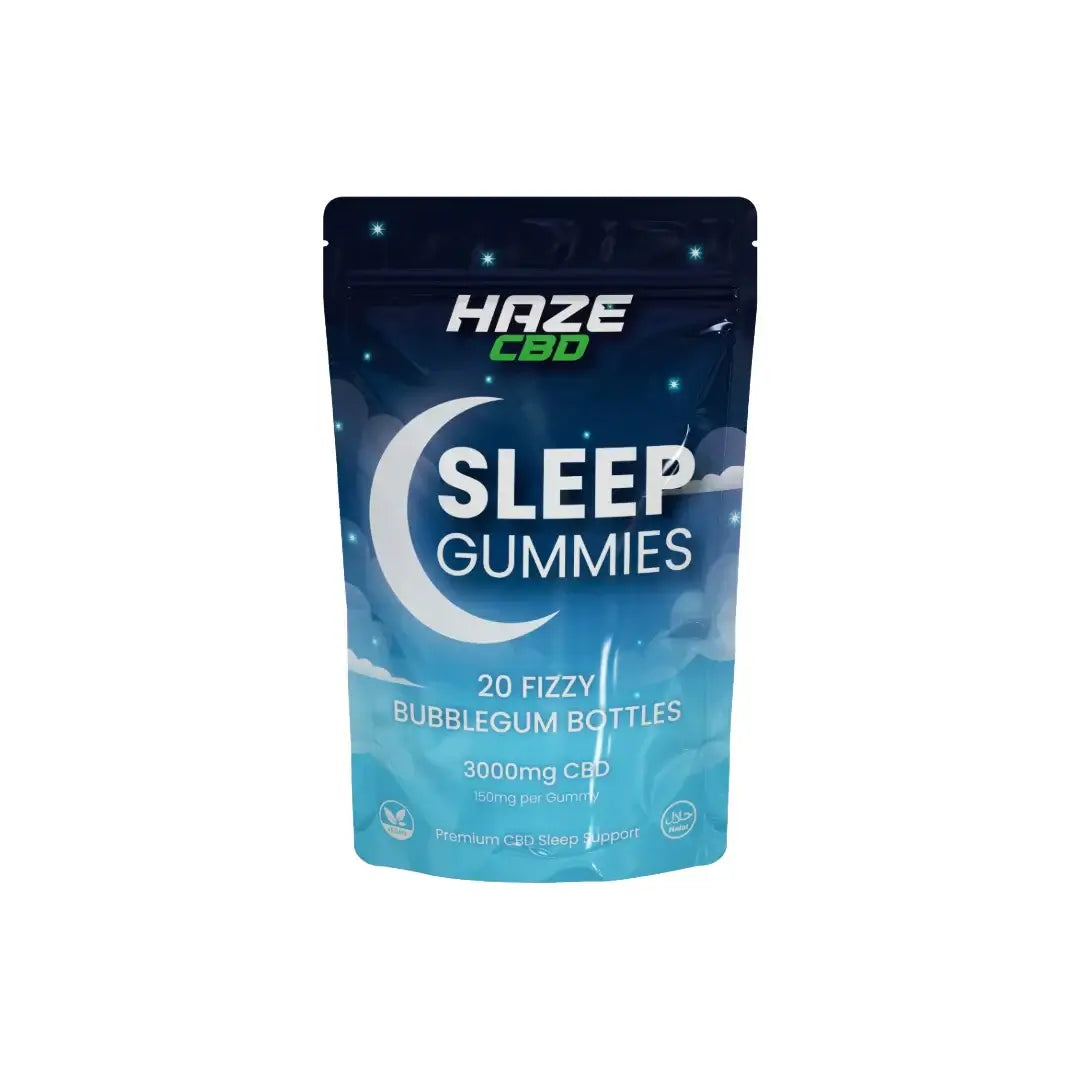 3000mg Haze CBD Sleep Night Gummies - 20 Pcs Flavour: Fizzy Strawberry