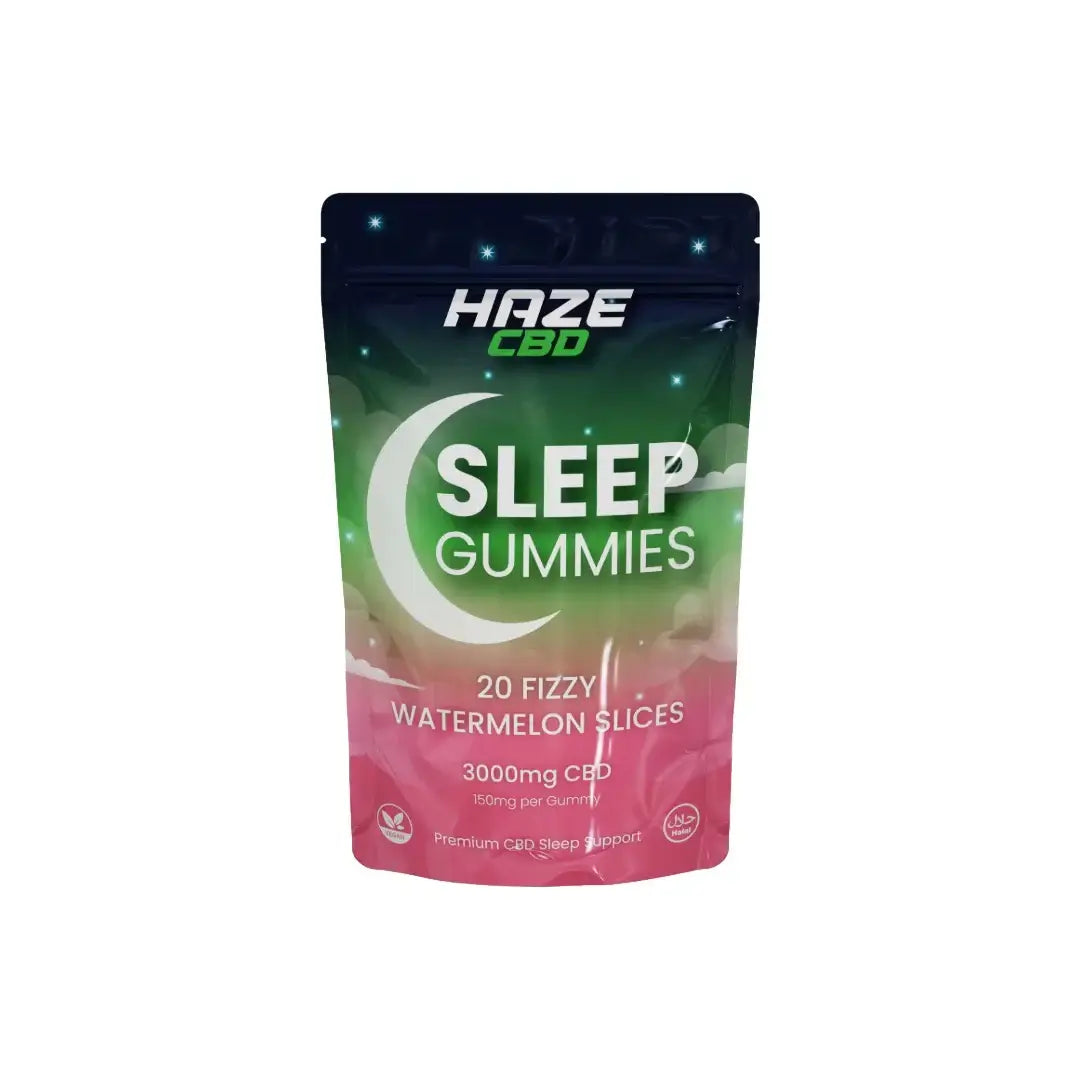 3000mg Haze CBD Sleep Night Gummies - 20 Pcs Flavour: Fizzy Strawberry